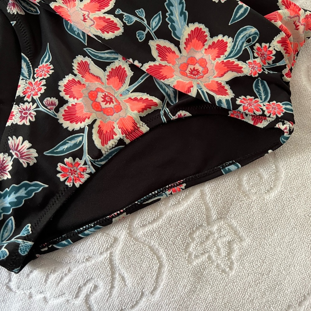 🌟3 for $25🌟 Old Navy Floral Hipster High Cut Swim Bottoms- Black/Pink/Coral/Blu - Picture 5 of 13